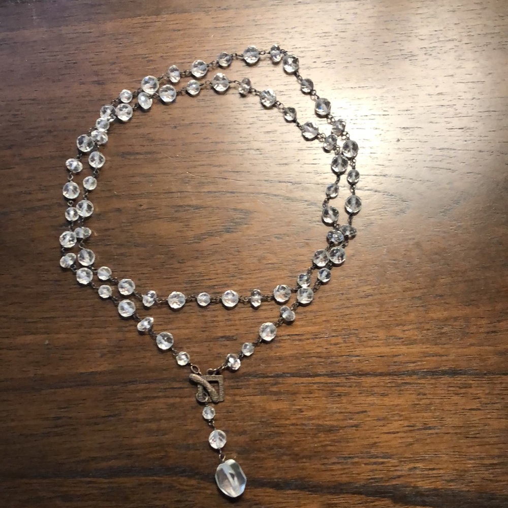 Silpada Clear Crystal Bead Y-Necklace